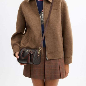 COACH Rowan 18 Tote Mini Maple Brown.