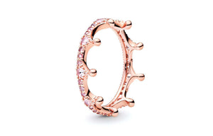 Pandora Crown Ring Rose Gold Pink.