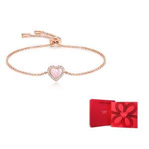 apm monaco valentine love heart bracelet pink.
