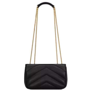 SAINT LAURENT LOULOU V-Quilted Black.