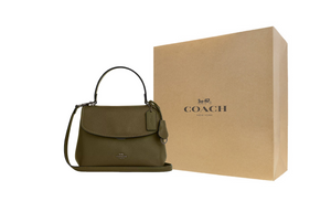 COACH Emory 25 Leather Tote Medium Olive Green.