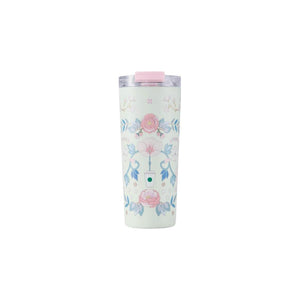 كوب Starbucks بنقشة Floral ولون أخضر ربيعي.