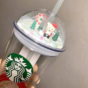Starbucks Cup Korea bear glass cup.