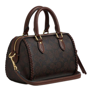 COACH Rowan 18 Tote Mini Maple Brown.