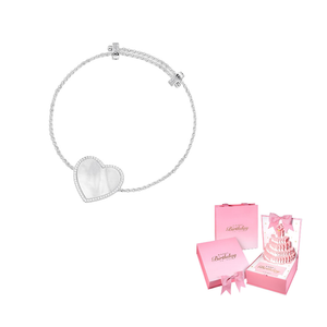 apm monaco pearl love 925 silver bracelet.