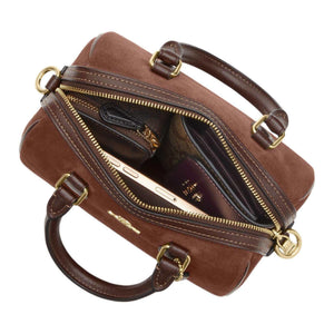 COACH Rowan 17 Boston Tote Small Vintage Brown.