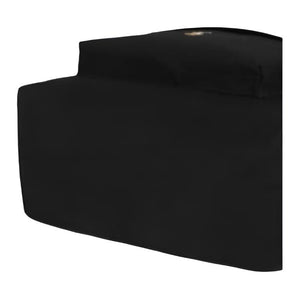 Bottom angle view of an authentic Polo Ralph Lauren black backpack showing structure and base durability.
منظر للزاوية السفلية لحقيبة ظهر Polo Ralph Lauren أصلية باللون الأسود يوضح الهيكل ومتانة القاعدة