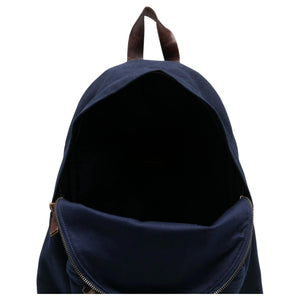 Open interior view of an authentic Ralph Lauren Polo Bear navy blue school backpack showing the spacious main compartment.
عرض داخلي مفتوح لحقيبة ظهر مدرسة Ralph Lauren Polo Bear أصلية باللون الكحلي يوضح مساحة التخزين الرئيسية الواسعة.