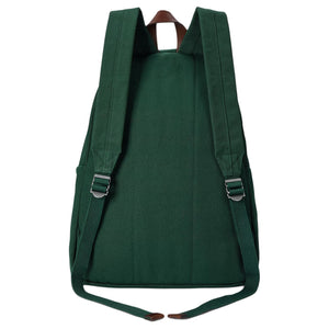 Back view of an authentic Ralph Lauren Polo Bear green backpack featuring a premium brown leather top handle and padded adjustable shoulder straps for extra comfort.
الجهة الخلفية لحقيبة ظهر Ralph Lauren Polo Bear باللون الأخضر أصلية، تتميز بمقبض علوي من الجلد البني الفاخر وأحزمة كتف مبطنة وقابلة للتعديل لراحة إضافية.