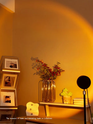 لمبة الغروب Sunset Lamp تسقط دائرة ضوء متدرجة على الجدار