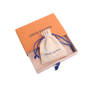 LOUIS VUITTON SAY YES Double Heart Embellished Canvas Cowhide Bracelet Women's Gold.