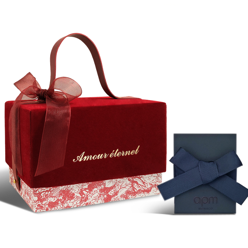 apm monaco VALENTINE احصل على خاتم زركونيا وردي ذهب هدية رومانسية فاخرة.
