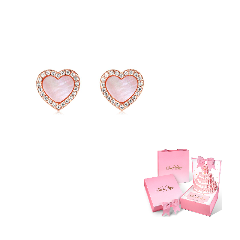 apm monaco valentine  pink earrings.