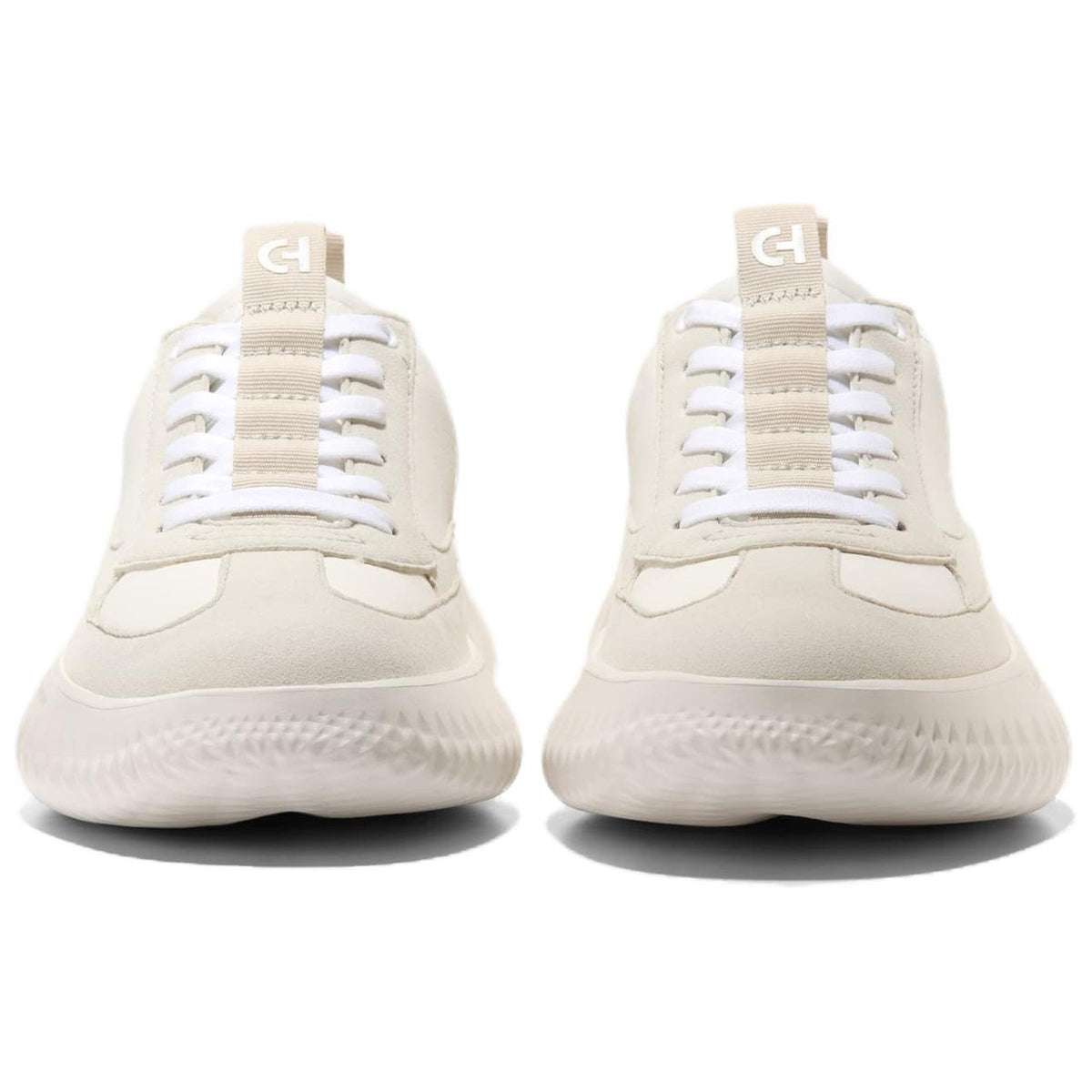 COLE HAAN ZEROGRAND Series Round Toe Versatile Thick Sole Low-Top Casual Shoes for Women, White