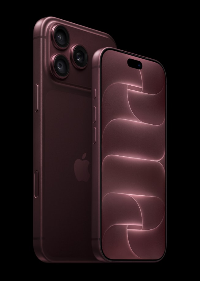 ايفون 18 برو وبرو ماكس باللون العنابي من الأمام والخلف