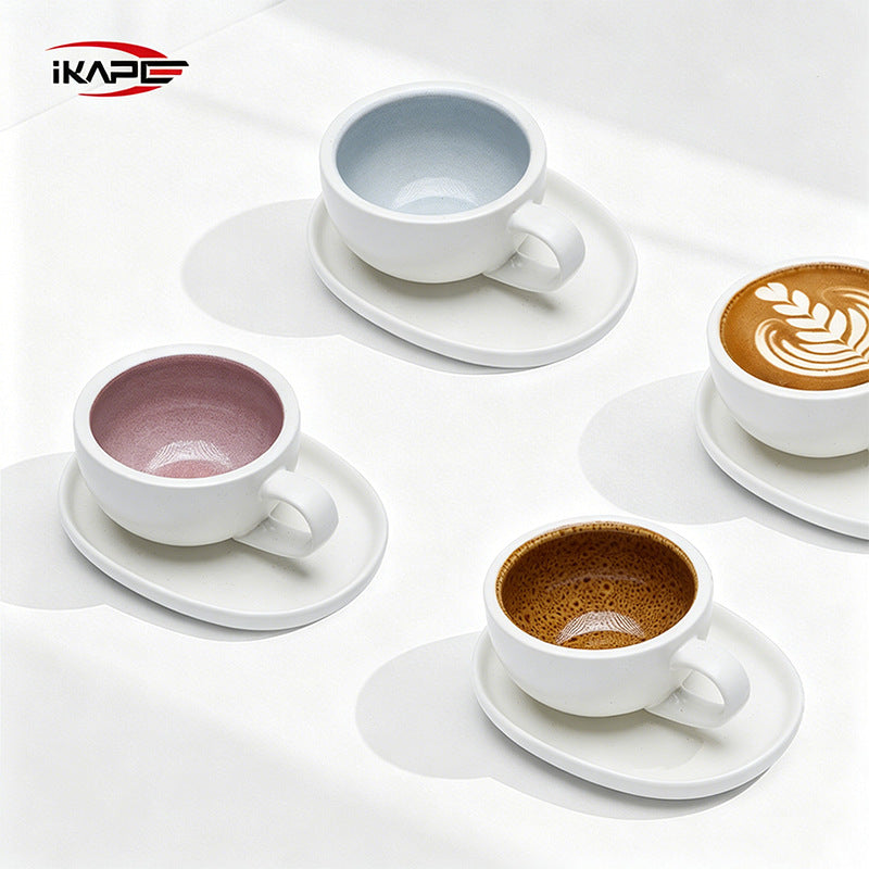 كوب IKAPE Ceramic Latte Cup سعة 300ml أكواب قهوة لاتيه