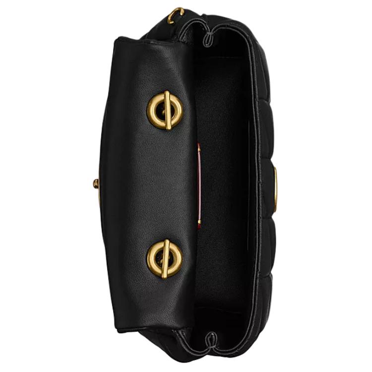 COACH Tabby 19 Quilted Decorative Chain Sheepskin Single Shoulder Handbag Small Women's Black