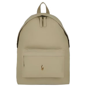 Full front view of an authentic Polo Ralph Lauren beige backpack, perfect for students for back-to-school season.

عرض أمامي كامل لحقيبة ظهر Polo Ralph Lauren أصلية باللون البيج، مثالية للطلاب لموسم العودة للمدرسة.