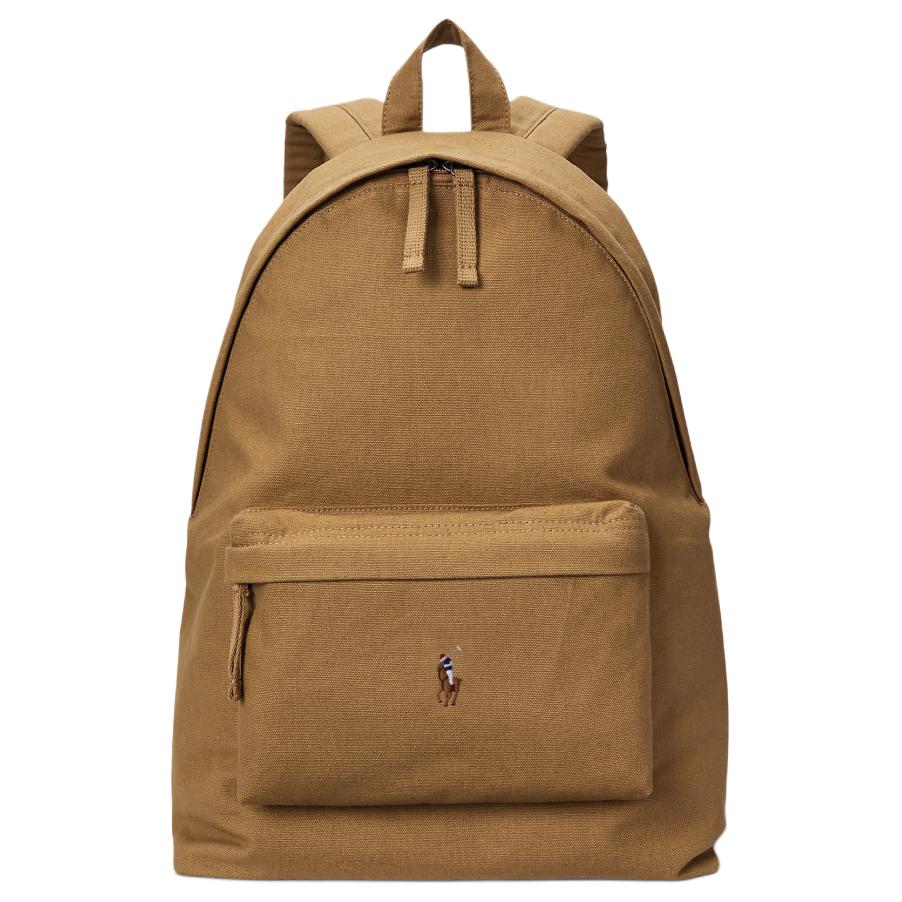 Full front view of an authentic Polo Ralph Lauren camel backpack, perfect for students for back-to-school and casual daily use.

عرض أمامي كامل لحقيبة ظهر Polo Ralph Lauren أصلية باللون الجملي، مثالية للطلاب لموسم العودة للمدرسة والاستخدام اليومي