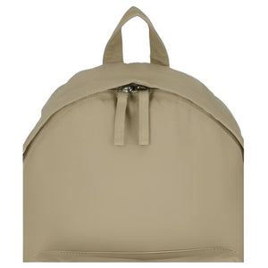 Upper section detail of a beige Polo Ralph Lauren backpack showing the top handle and smooth double zipper closure.

تفاصيل الجزء العلوي لحقيبة ظهر Polo Ralph Lauren باللون البيج توضح المقابل العلوي وإغلاق السحاب المزدوج السلس.