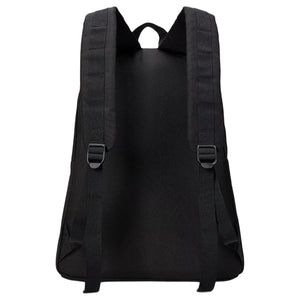 Back view of an authentic Polo Ralph Lauren black backpack featuring adjustable padded shoulder straps for extra comfort.

الجهة الخلفية لحقيبة ظهر Polo Ralph Lauren أصلية باللون الأسود، تتميز بأحزمة كتف مبطنة وقابلة للتعديل لراحة إضافية