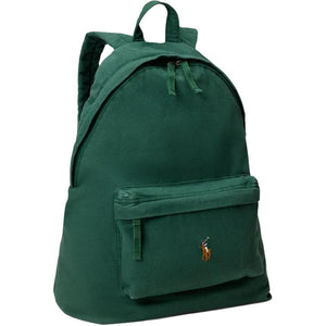 Side angle view of an original Ralph Lauren green backpack showing durable canvas fabric and spacious design for school essentials.

عرض من الزاوية الجانبية لحقيبة ظهر رالف لورين أصلية باللون الأخضر يوضح القماش المتين والتصميم الواسع لمستلزمات المدرسة.