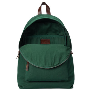 Open interior view of an original Ralph Lauren Polo Bear green school backpack showing spacious storage compartment and interior brand tag.

عرض داخلي مفتوح لحقيبة ظهر مدرسة Ralph Lauren Polo Bear أصلية باللون الأخضر يوضح مساحة التخزين الواسعة وعلامة الماركة الداخلية.
