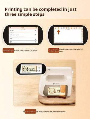 طابعة طعام محمولة EVEBOT Smart Handheld Printer مع اتصال Wi-Fi.